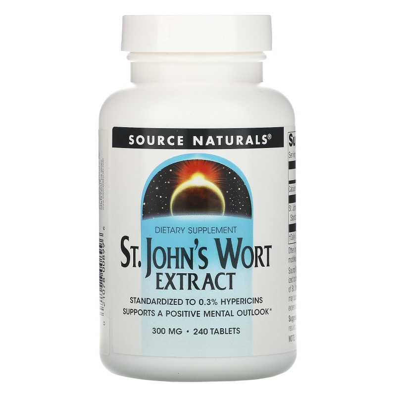 Source Naturals, Экстракт зверобоя, 300 мг, 240 таблеток