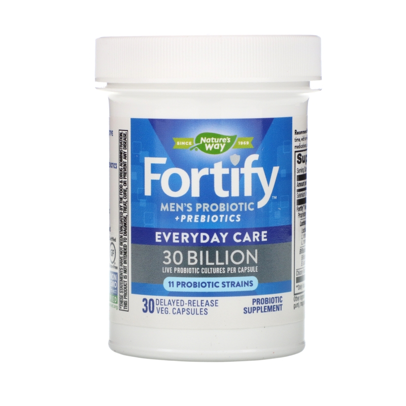 Nature's Way, Fortify Men's 30 Billion Probiotic, 30 Vegetarian Capsules