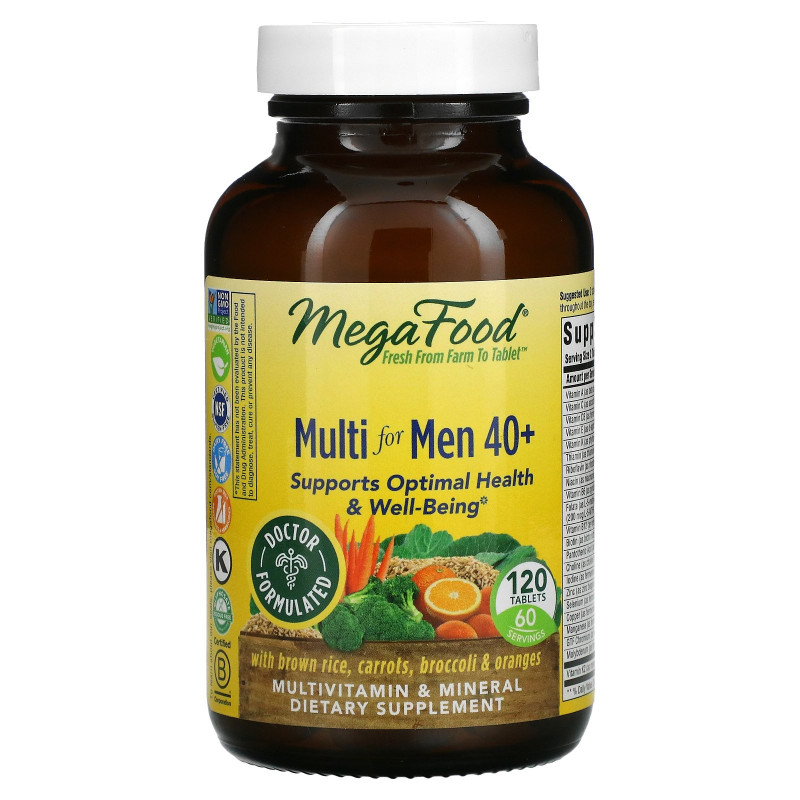 MegaFood, Multi for Men 40+, 120 Tablets