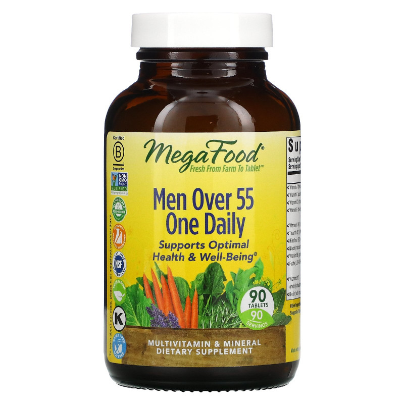 MegaFood, Men Over 55 One Daily, 90 Tablets