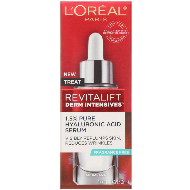 L'Oreal, Revitalift Derm Intensives, сыворотка с 1,5 % гиалуроновой кислотой, 30 мл