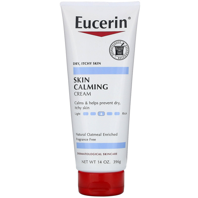 Eucerin, Успокаивающий крем для кожи, для сухой зудящей кожи, без запаха, 14 унций (396 г)