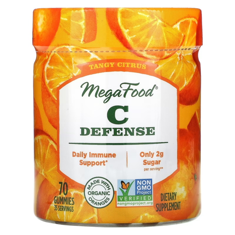 MegaFood, C Defense, Tangy Citrus, 70 Gummies