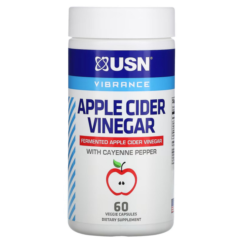 USN, Apple Cider Vinegar with Cayenne Pepper, 60 Veggie Capsules