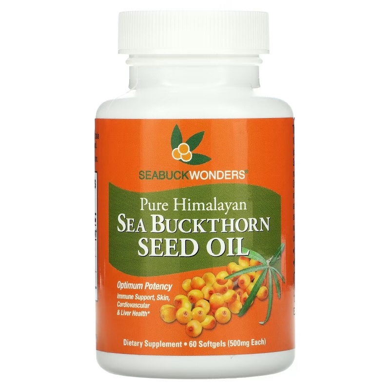 SeaBuckWonders, Sea Buckthorn Seed Oil, 500 mg, 60 Softgels