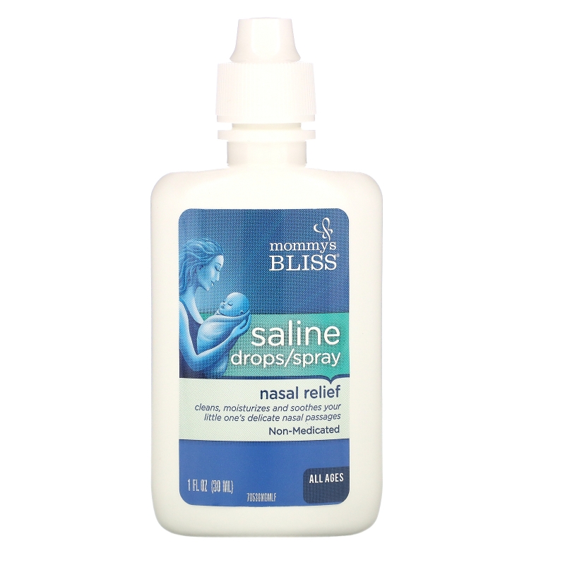 Mommy's Bliss, Saline Drops/Spray Nasal Relief, All Ages, 1 fl oz (30 ml)