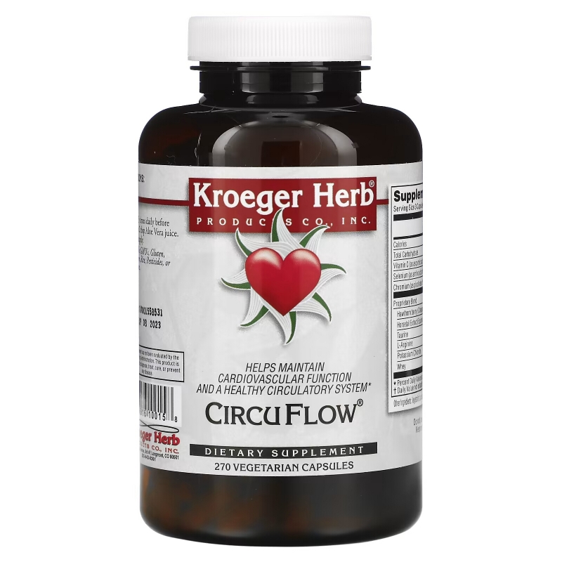 Kroeger Herb Co CircuFlow 270 капсул на растительной основе