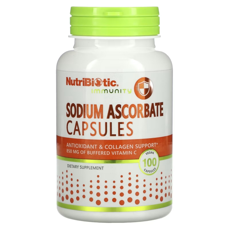 NutriBiotic, Immunity, Sodium Ascorbate, 100 Vegan Capsules