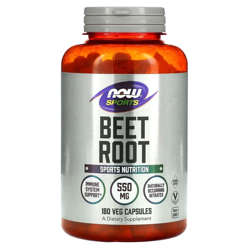 NOW Foods, Sports, Beet Root, 550 mg, 180 Veg Capsules