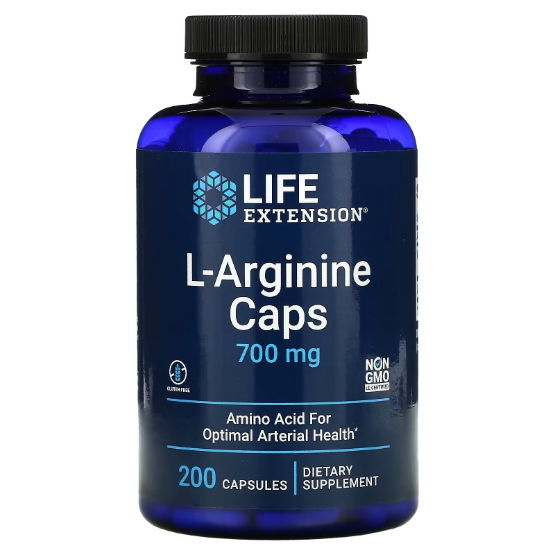 Life Extension, L-Arginine Caps, 700 mg, 200 Vegetarian Capsules