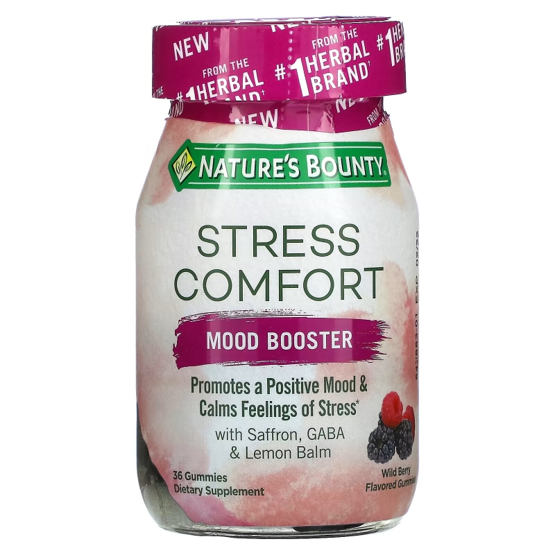 Nature's Bounty, Stress Comfort, Mood Booster, Wild Berry, 36 Gummies