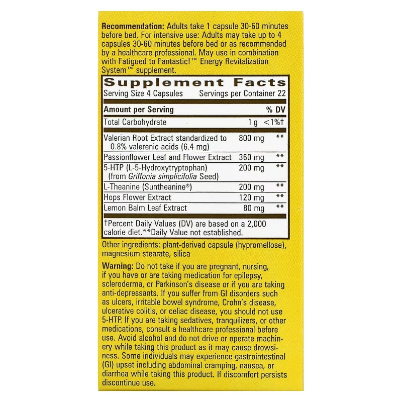 Enzymatic Therapy Fatigued to Fantastic! Восстанавливающая формула в капсулах, для хорошего сна, 90 вегетарианских капсул