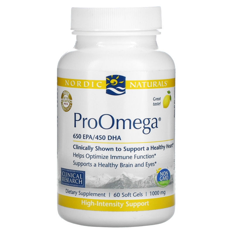 Nordic Naturals, ProOmega, Lemon, 1,000 mg, 60 Soft Gels