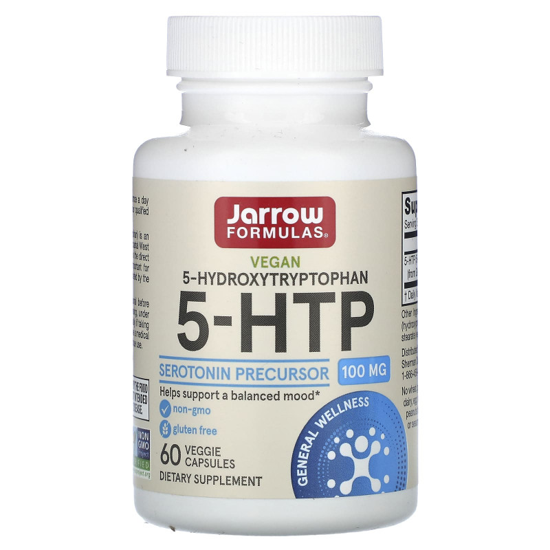 Jarrow Formulas, 5-HTP, 100 mg, 60 Veggie Caps