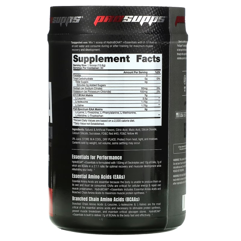 ProSupps, Hydro BCAA +Essentials, Fruit Punch, 14.6 oz (414 g)