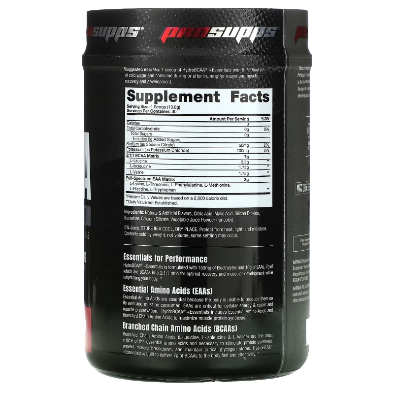 ProSupps, Hydro BCAA +Essentials, Watermelon, 14.6 oz (414 g)