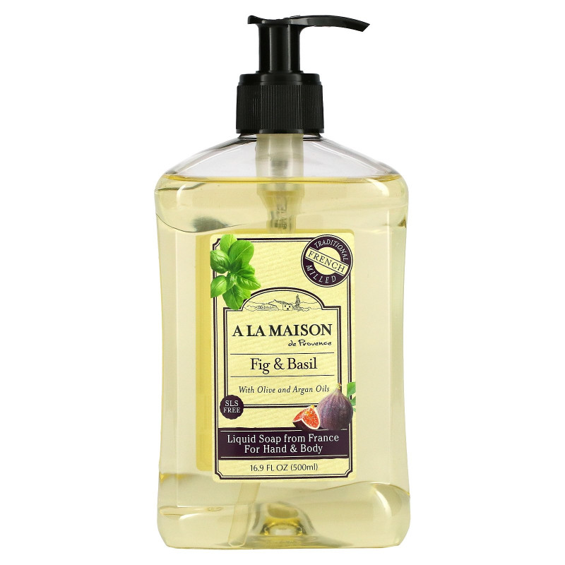 A La Maison de Provence Hand and Body Soap Fig and Basil 16.9 fl oz (500 ml)