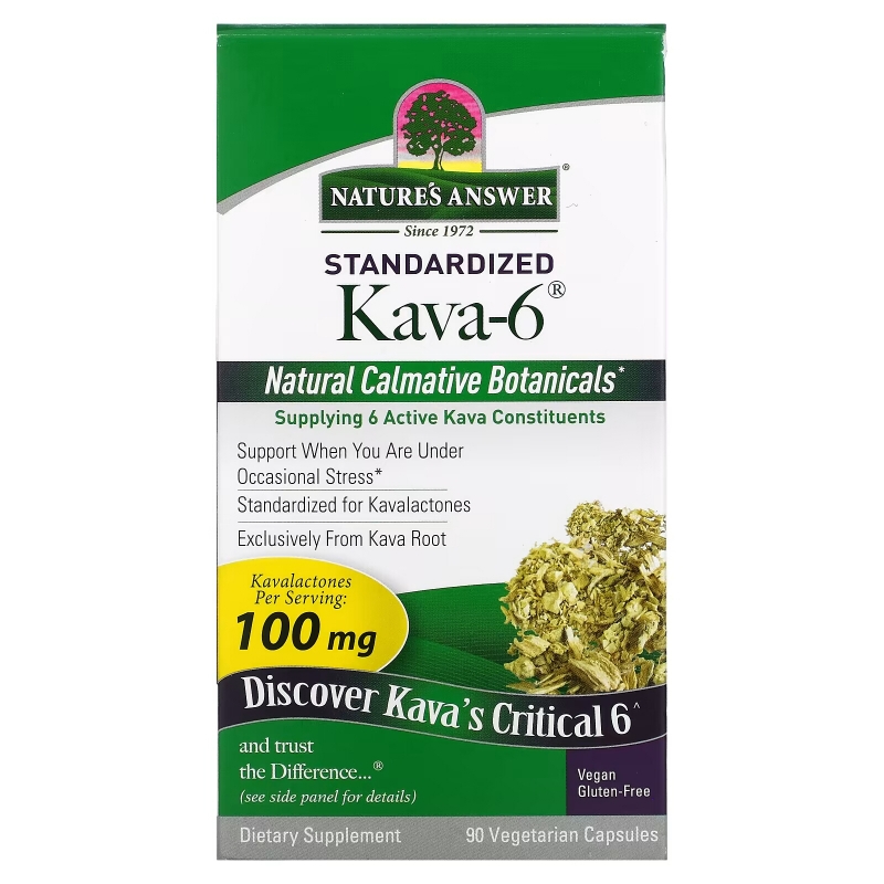 Nature's Answer, Standardized Kava-6 , 90 Vegetarian Capsules