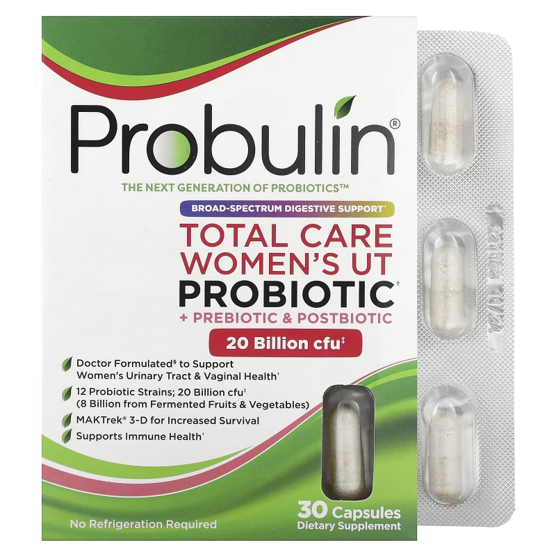 Probulin, Total Care Women’s UT Probiotic, 20 Billion CFU, 30 Capsules