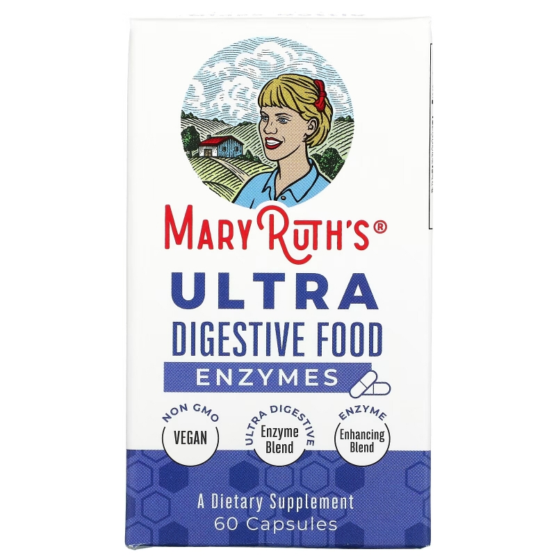 MaryRuth Organics, Ultra Digestive Food, Enzymes, 60 Capsules