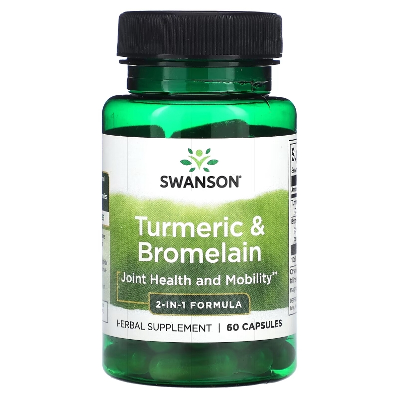 Swanson, Turmeric & Bromelain, 60 Capsules