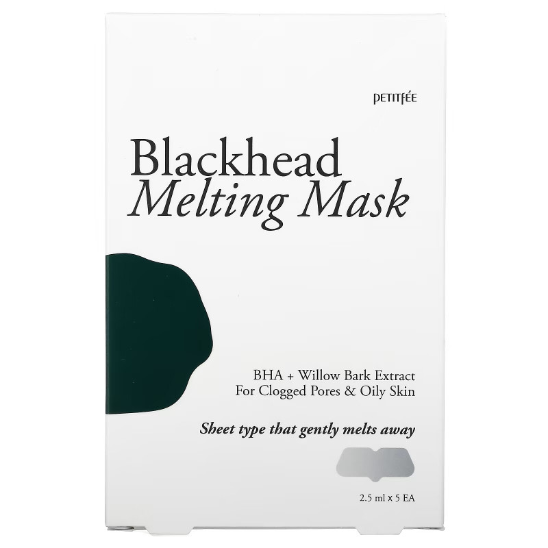 Petitfee, Blackhead Melting Mask, 5 Patches, 2.5 ml Each