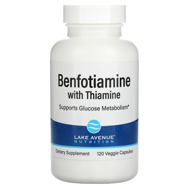 Lake Avenue Nutrition, Benfotiamine with Thiamine, Benfotiamin mit Thiamin, 250 mg, 120 vegetarische Kapseln